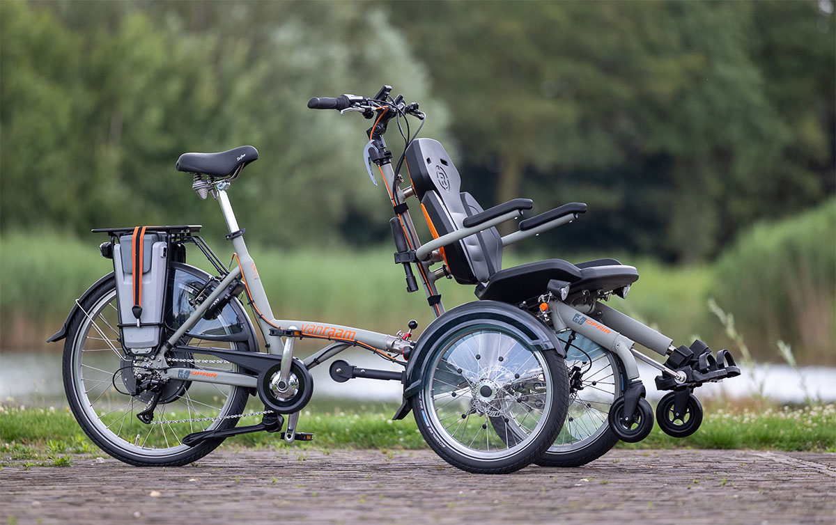 Fahrrad-Rollstuhl-Kombination OPair von vanRaam
